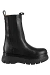 Isabel Marant Mecile Ankle Boots In Black Leather In Black Black Bkbk