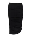 Isabel Marant Ruched Waistband Fitted Skirt In Black