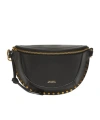 Isabel Marant Skano Crossbody Bag Studded Detailing In Black