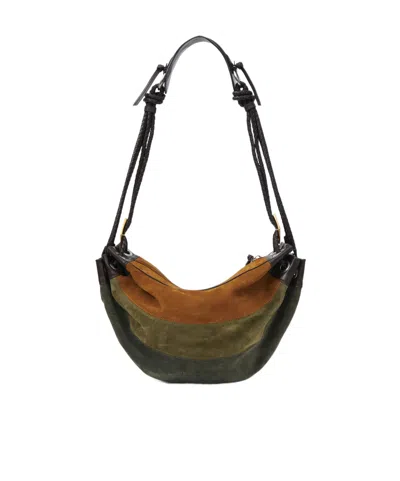 Isabel Marant Womens Multicolor Khaki Maia Medium Suede Shoulder Bag
