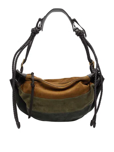 Isabel Marant Womens Multicolor Khaki Maia Medium Suede Shoulder Bag