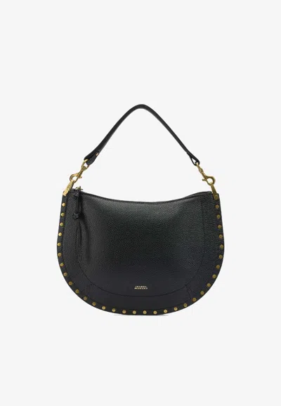 Isabel Marant Medium Oskan Soft Zip Shoulder Bag In Black
