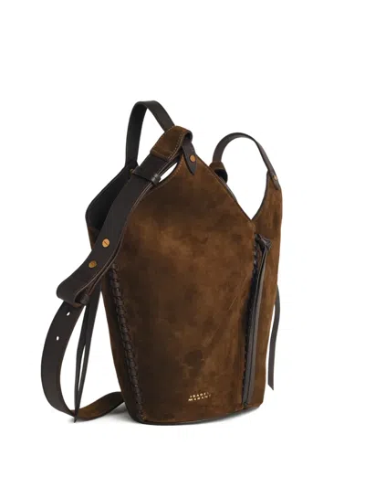 Isabel Marant Medium Tampa Suede Bucket Bag In Brown