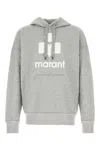 ISABEL MARANT MELANGE GREY COTTON BLEND OVERSIZE MILEY SWEATSHIRT