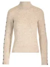 Isabel Marant Melange Sand Nylon Blend Malo Sweater In Neutral