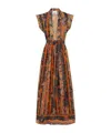 Isabel Marant Melissa Belted Paisley-print Silk Maxi Dress In Brown