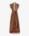 Isabel Marant Melissa Belted Paisley-print Silk Maxi Dress In Orange