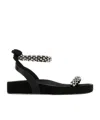 Isabel Marant Embellished Strap Mellan Sandals In Black
