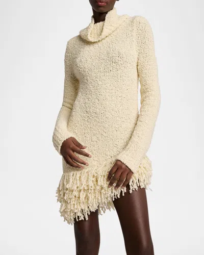 ISABEL MARANT MELOE FRINGE KNIT MINI DRESS