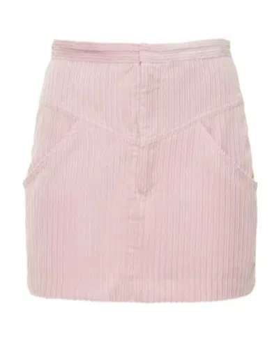 Isabel Marant Melva Corduroy Mini Skirt In Pink