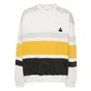 Isabel Marant Meyoan Oversize Stripe Crewneck Sweatshirt In Beige