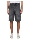Isabel Marant Timy Bermuda Shorts Multiple Pockets In Black