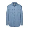 Isabel Marant 'vhelynton' Cotton Shirt Featuring Pockets In Blue
