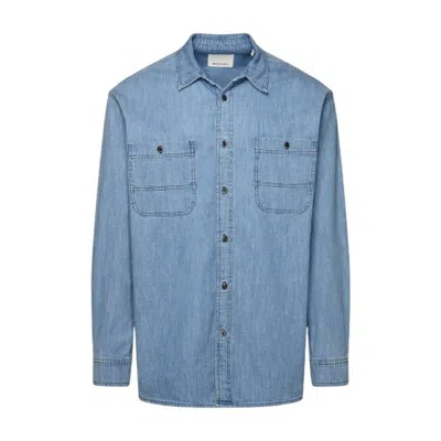 ISABEL MARANT ISABEL MARANT MEN'S BLUE VHELYNTON BLUE COTTON SHIRT