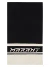 Isabel Marant Casey Cotton Blend Scarf In Black