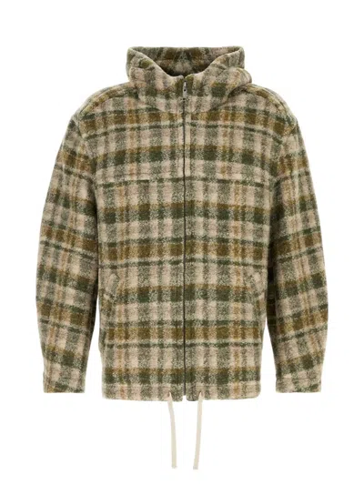 ISABEL MARANT MEN'S EMBROIDERED WOOL BLEND OVERSIZE KURT JACKET