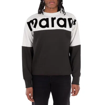 Isabel Marant Men's Faded Black Howley Logo Printed Sweatshirt