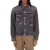 Isabel Marant Men's Faded Black Jango Embroidered Denim Jacket In Black