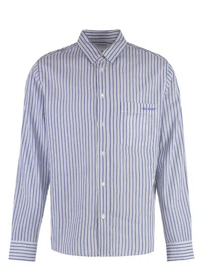 ISABEL MARANT MEN'S JASOLO STRIPED COTTON SHIRT