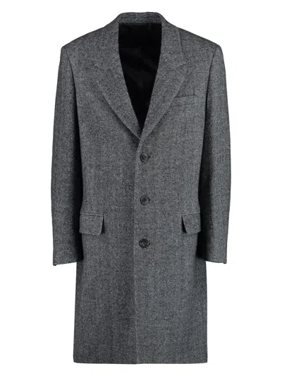 ISABEL MARANT MEN'S JOHEL SINGLE-BREASTED WOOL COAT