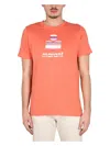 Isabel Marant Crew Neck Graphic Print Short Sleeves In Orange