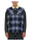 Isabel Marant Vest Sleeveless Zippered Check Motif In Blue