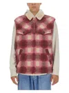 Isabel Marant Plaid Checked Zip-up Gilet In Purple