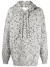Isabel Marant Lester Knitted Hoodie In White,black