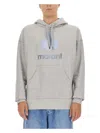 Isabel Marant Marant Relaxed-fit Grey Hoodie With Kangaroo Pocket In Grey