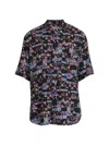 ISABEL MARANT MEN'S VABILIO ABSTRACT BUTTON-FRONT SHIRT