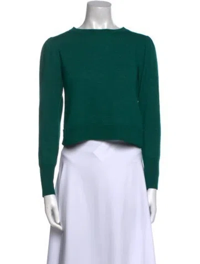 Pre-owned Isabel Marant Merino Wool Bateau Neckline Sweater In Green