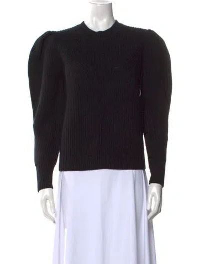 Pre-owned Isabel Marant Merino Wool Crew Neck Sweater In Black