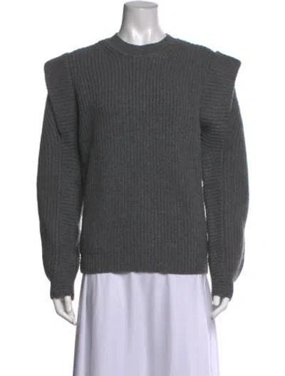 Pre-owned Isabel Marant Merino Wool Crew Neck Sweater In Grey