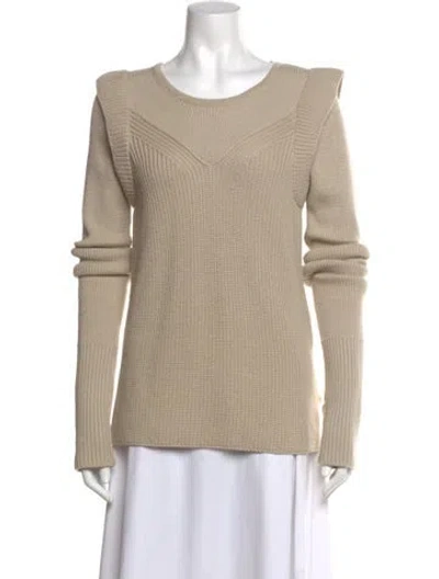 Pre-owned Isabel Marant Merino Wool Crew Neck Sweater In Neutrals