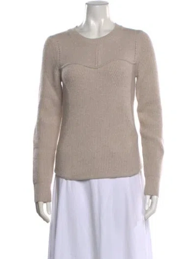 Pre-owned Isabel Marant Merino Wool Crew Neck Sweater In Neutrals