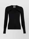 Isabel Marant Merino Wool Crew Neck Sweater With Cut-out Front