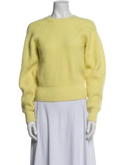 Pre-owned Isabel Marant Merino Wool Crew Neck Sweater In Yellow