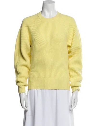 Pre-owned Isabel Marant Merino Wool Crew Neck Sweater In Yellow