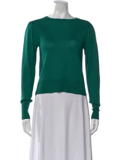 Pre-owned Isabel Marant Merino Wool Crew Neck Top In Green