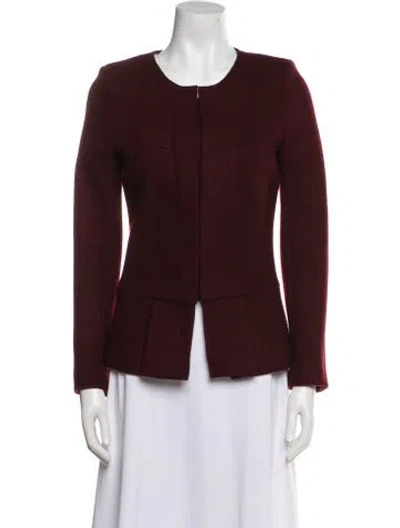 Pre-owned Isabel Marant Merino Wool Evening Jacket In Burgundy