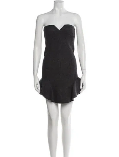 Pre-owned Isabel Marant Merino Wool Mini Dress In Gray