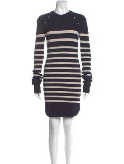 Pre-owned Isabel Marant Merino Wool Mini Dress In Multi