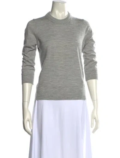 Pre-owned Isabel Marant Merino Wool Mock Neck Sweater In Gray
