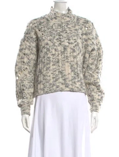 Pre-owned Isabel Marant Merino Wool Patterned Sweater In Grey/neutrals