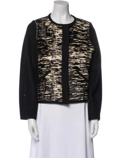 Pre-owned Isabel Marant Merino Wool Printed Evening Jacket In Black