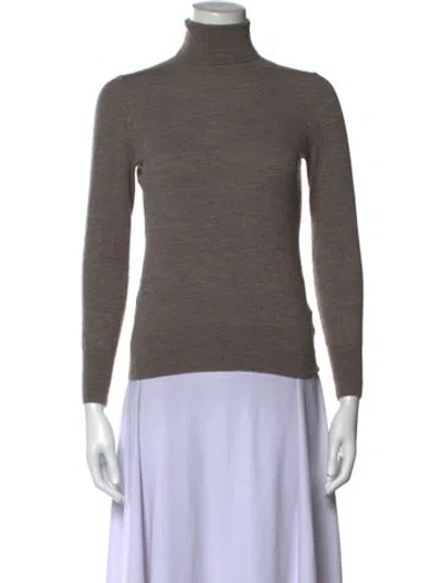 Pre-owned Isabel Marant Merino Wool Turtleneck Sweater In Grey