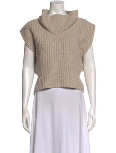 Pre-owned Isabel Marant Merino Wool Turtleneck Sweater In Neutral