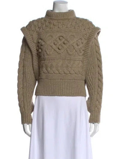 Pre-owned Isabel Marant Merino Wool Turtleneck Sweater In Neutral