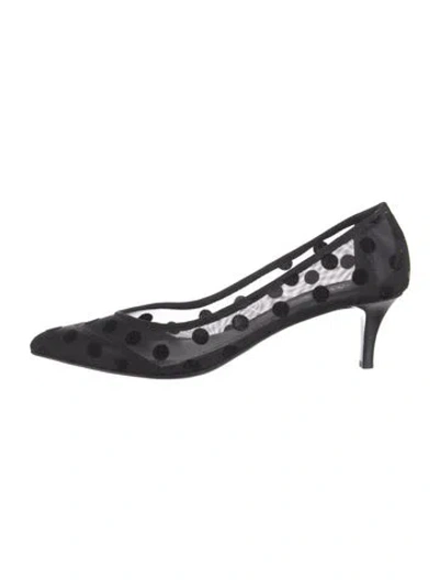 Pre-owned Isabel Marant Mesh Polka Dot Print Pumps In Black