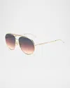 Isabel Marant The In Love Rectangle Sunglasses, 59mm In Gold